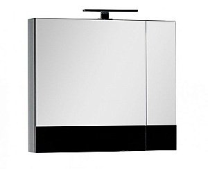 Зеркальный шкаф Aquanet Верона 75 черный купить в интернет-магазине сантехники Sanbest