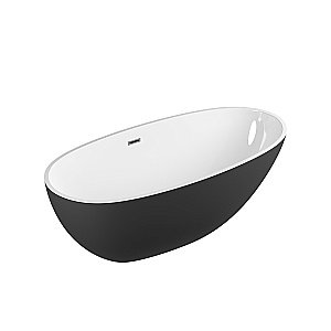 Ванна акриловая Grossman Fly GR-1104MB 170x75 белая, черная матовая купить в интернет-магазине Sanbest