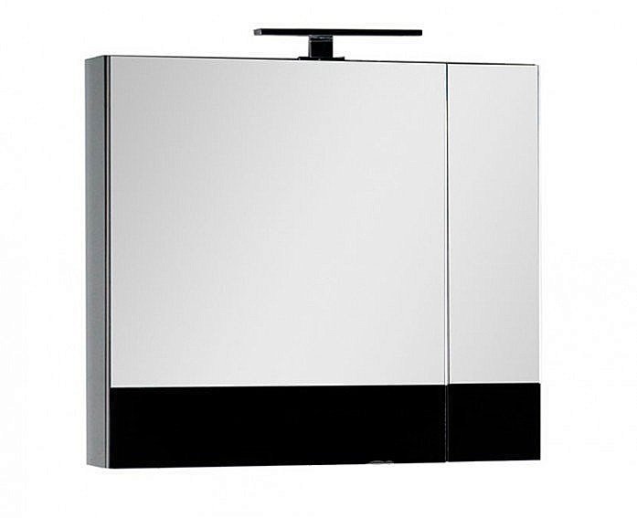 Зеркальный шкаф Aquanet Верона 75 черный купить в интернет-магазине сантехники Sanbest