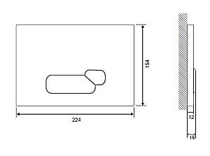 Кнопка для инсталляции Cersanit ACTIS BU-ACT/Blg/Gl купить в интернет-магазине сантехники Sanbest