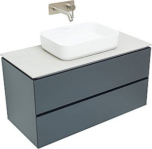 Тумба с раковиной Allen Brau Infinity 100 1.21003.AM антрацит матовый для ванной в интернет-магазине Sanbest