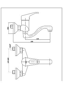 Смеситель для раковины GPD KALİPSO MAL20 купить в интернет-магазине сантехники Sanbest