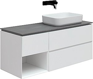 Тумба с раковиной Allen Brau INFINITY 1.21007.WM 120 R белая матовая для ванной в интернет-магазине Sanbest