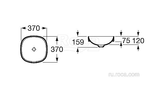 Раковина Roca Inspira 37 32750R000 белая купить в интернет-магазине Sanbest