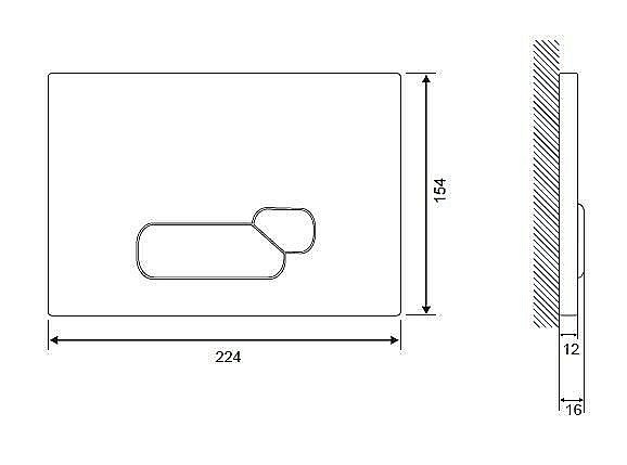 Кнопка для инсталляции Cersanit ACTIS BU-ACT/Blg/Gl купить в интернет-магазине сантехники Sanbest
