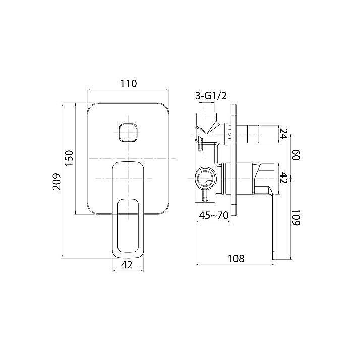 Смеситель для душа Iddis Slide SLISB00i67 купить в интернет-магазине сантехники Sanbest