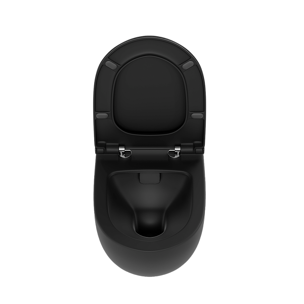 Унитаз подвесной VitrA Sento 7748B083-0101 безободковый, матовый черный купить в интернет-магазине Sanbest