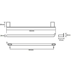 Полотенцедержатель Bemeta Organic 157104351 хром купить в интернет-магазине сантехники Sanbest