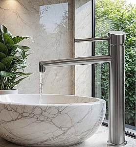 Смеситель для раковины Boch Mann Stella BM10437 никель брашированный купить в интернет-магазине сантехники Sanbest