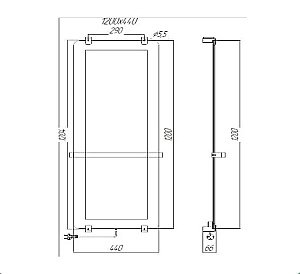 Полотенцесушитель Allen Brau Infinity 120х44 8.21003.31 черный матовый купить в интернет-магазине сантехники Sanbest