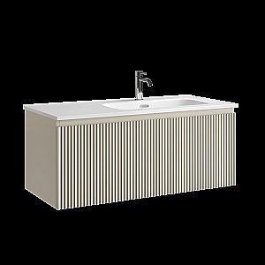 Тумба с раковиной Sancos Snob R 1.0 SNR1.0100LCE/SNR1.0100RCE Beige Soft для ванной в интернет-магазине Sanbest