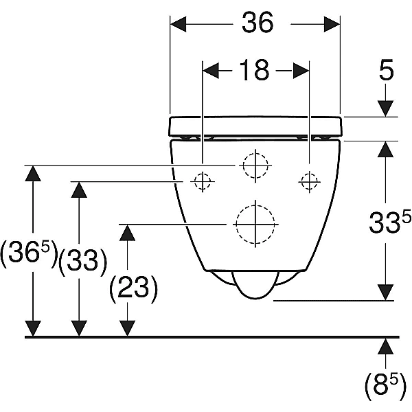 Унитаз подвесной Geberit Acanto 502.718.00.1 белый, с крышкой микролифт, безободковый купить в интернет-магазине Sanbest