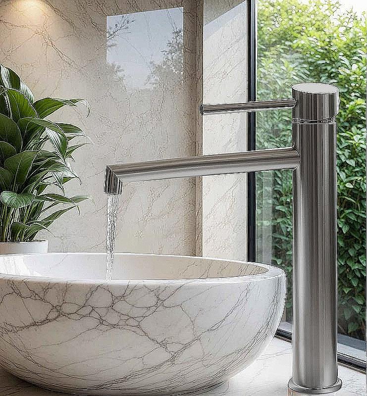 Смеситель для раковины Boch Mann Stella BM10437 никель брашированный купить в интернет-магазине сантехники Sanbest