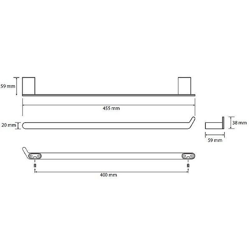Полотенцедержатель Bemeta Organic 157104351 хром купить в интернет-магазине сантехники Sanbest
