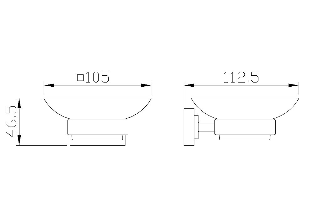 Мыльница с держателем WONZON & WOGHAND FLAT, Хром (WW-9722) купить в интернет-магазине сантехники Sanbest