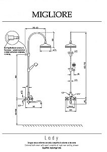 Душевая система Migliore Lady 31845 хром купить в интернет-магазине сантехники Sanbest
