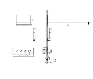 Душевая система Boheme Fusion 130-2-G золото купить в интернет-магазине сантехники Sanbest