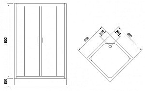 Душевой уголок Royal Bath RB80HP-T 80х80 прозрачный купить в интернет-магазине Sanbest