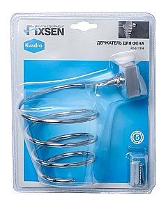 Держатель для фена FIXSEN Kvadro FX-61319B купить в интернет-магазине сантехники Sanbest