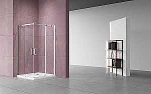 Душевой уголок Vincea Dice VSS-4D100CL 100х100 стекло прозрачное/профиль хром купить в интернет-магазине Sanbest