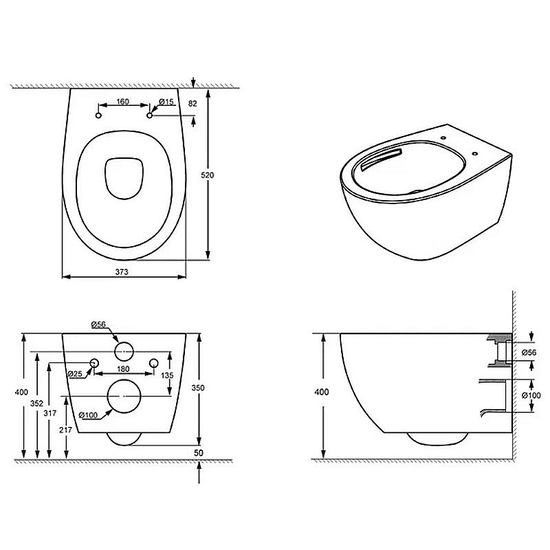 Унитаз подвесной Orange C07-150w смыв торнадо, безободковый, с крышкой микролифт купить в интернет-магазине Sanbest
