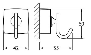 Крючок FBS Esperado ESP 001 купить в интернет-магазине сантехники Sanbest