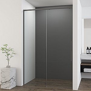 Душевая дверь Vincea Ultima 140 VDS-7UL140CLGM стекло прозрачное/профиль вороненая сталь купить в интернет-магазине Sanbest