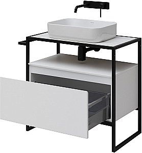 Тумба с раковиной Allen Brau Priority 80 1.31002.WM белый матовый для ванной в интернет-магазине Sanbest