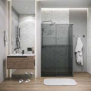 Душевой уголок Grossman Galaxy 100х100 120.K33.01.1010.42.10 стекло тонированное/профиль графит сатин купить в интернет-магазине Sanbest