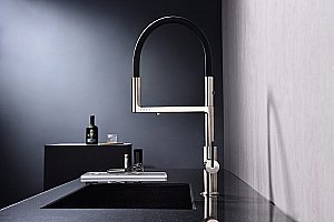 Смеситель для кухни Paulmark Tornado To213402-BS брашированная сталь купить в интернет-магазине сантехники Sanbest