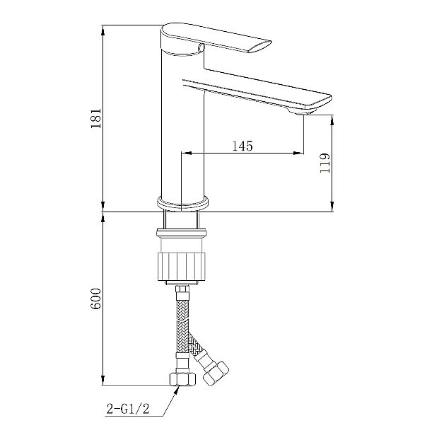 Смеситель для раковины Boch Mann MIMI BM10905 черный матовый купить в интернет-магазине сантехники Sanbest
