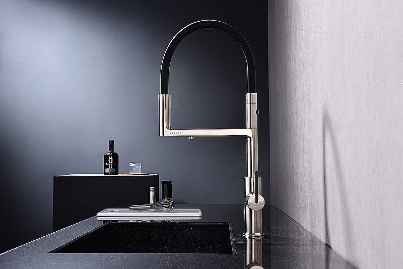 Смеситель для кухни Paulmark Tornado To213402-BS брашированная сталь купить в интернет-магазине сантехники Sanbest