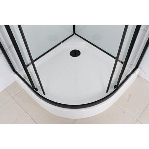 Душевая кабина Frank F418L/R Black 100x80 без крыши купить в интернет-магазине Sanbest