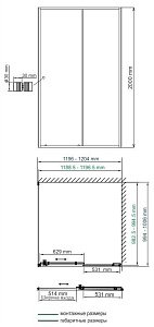 Душевой уголок WasserKRAFT Rhin 44S10 100x120 купить в интернет-магазине Sanbest