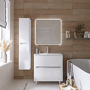 Тумба с раковиной подвесная Grossman АДЕЛЬ-НОРМА 70 белая для ванной в интернет-магазине Sanbest