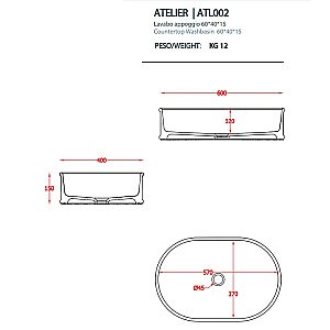 Консоль с раковиной Artceram FLAIR 4.0 ACA068/ATL002/TFA 97 черная для ванной в интернет-магазине сантехники Sanbest