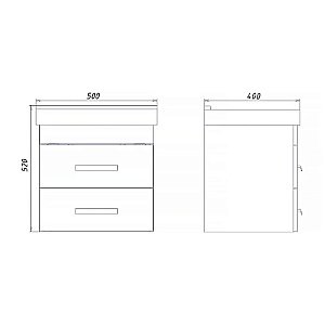 Тумба с раковиной Comforty Никосия 50 00-00018022 белая для ванной в интернет-магазине Sanbest