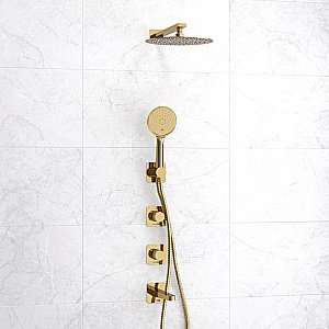 Душевая система WasserKRAFT Ems 7600 SET2847 золото купить в интернет-магазине сантехники Sanbest
