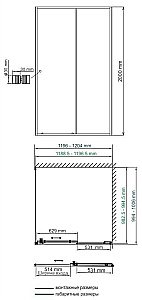 Душевой уголок WasserKRAFT Rhin 44S10 100x120 купить в интернет-магазине Sanbest