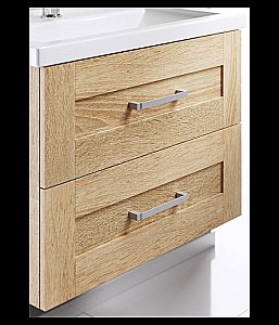 Тумба с раковиной Foster 80 дуб балтийский/подвесная для ванной в интернет-магазине Sanbest