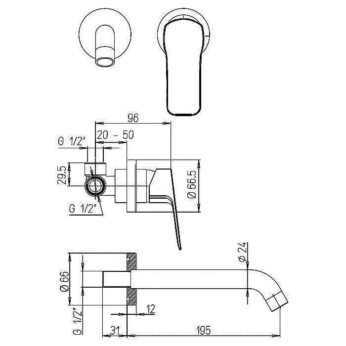 Смеситель для раковины PAINI Viva Style P4YO208 черный купить в интернет-магазине сантехники Sanbest