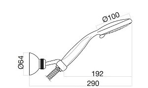 Душевой гарнитур Webert Shower Set AC0489740 белый матовый купить в интернет-магазине сантехники Sanbest