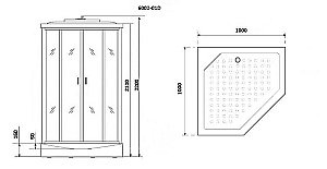 Душевая кабина Niagara Premium NG- 6002-01D 100x100 купить в интернет-магазине Sanbest