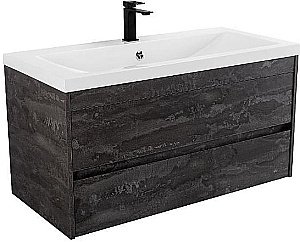 Тумба с раковиной Art&Max Family-M 100 подвесная, железный камень для ванной в интернет-магазине Sanbest