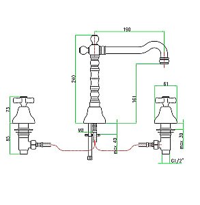 Смеситель для раковины Webert Armony AM750202060 медь купить в интернет-магазине сантехники Sanbest