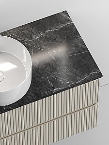 Тумба с раковиной Sancos SNOB T 100 со столешницей, бежевая матовая для ванной в интернет-магазине Sanbest