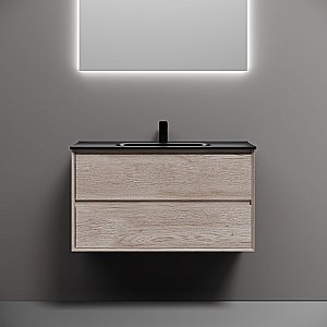 Тумба с раковиной Sancos Marmi 2.0 90 MR2.090EG дуб галифакс натуральный для ванной в интернет-магазине Sanbest