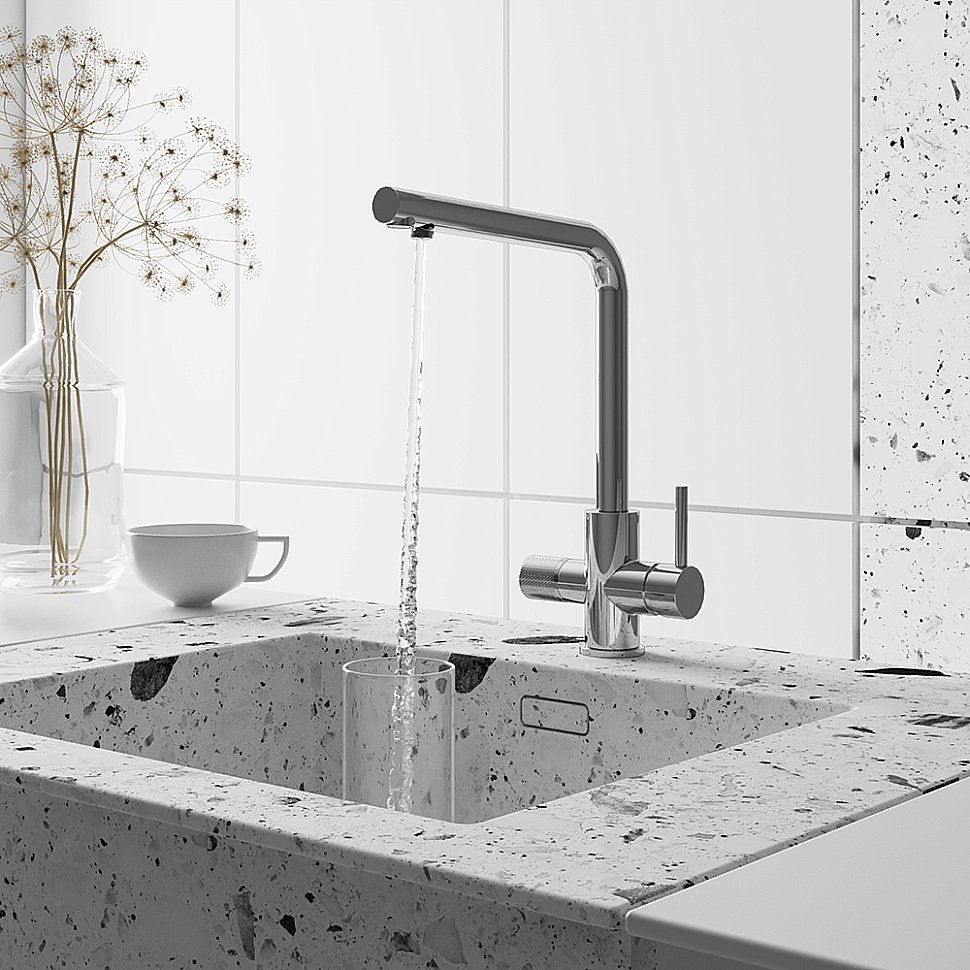 Смеситель для кухни PAINI Primavera PRCR6433VEB90 хром купить в интернет-магазине сантехники Sanbest