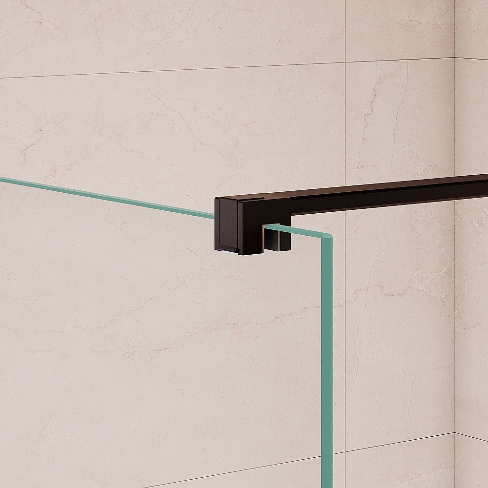 Душевая перегородка RGW Walk In WA-210B 100 351021010-14 стекло прозрачное/профиль черный купить в интернет-магазине Sanbest