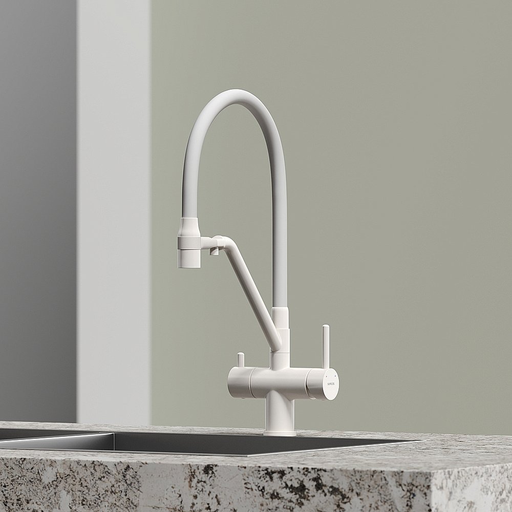 Смеситель для кухни Sancos Dora SC4003MW белый матовый купить в интернет-магазине сантехники Sanbest